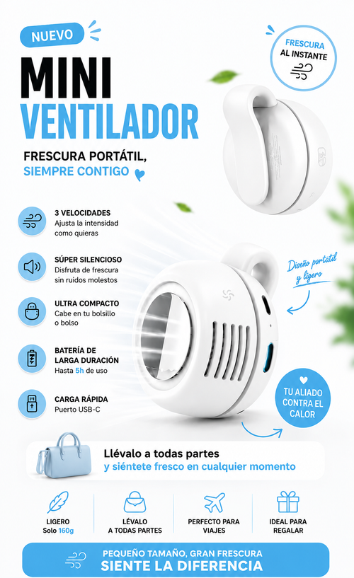 FreshFlow™ — Lleva el fresco contigo a cualquier lugar
